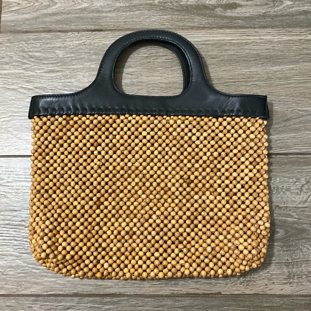 & OTHER STORIES Wooden Beaded Tote Bag